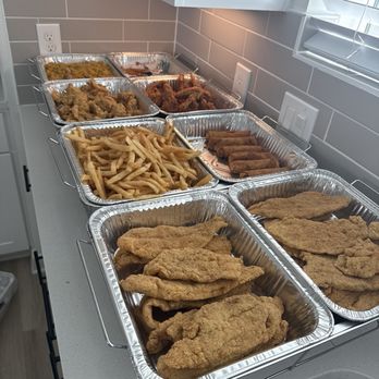 T & T Seafood - 30 pieces of catfish  6 egg rolls  fries  fried shrimp - 40 piece  sautéed fried rice - large  Fried wings - 10 piece - Seafood Near Me - Houston, Texas