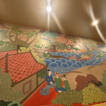 Sabye - Beautiful mural painted on the walls. - Thai Near Me - Sherwood, Oregon Sabye - Beautiful mural painted on the walls. - Thai Near Me - Sherwood, Oregon