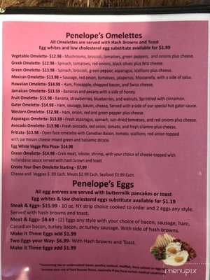 Menu photo 2 Penelope's diner Delray Beach, FL