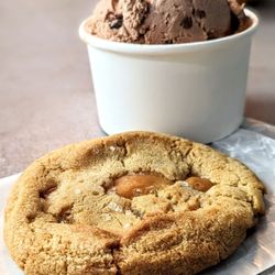 The Cookie Monstah - Kids size Snickers ice cream with salted caramel cookie