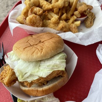 The Fish House - Grouper Sandwich and sampler - Seafood Near Me - Ruskin, Florida
