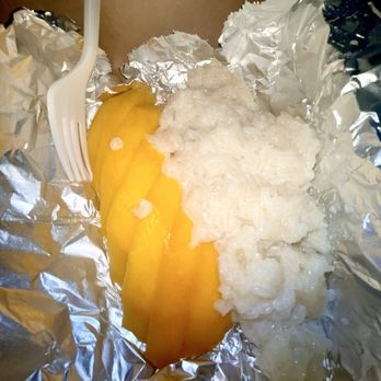 Charm Thai Kitchen - Mango sticky rice in a Togo container - Thai Near Me - San Diego, California