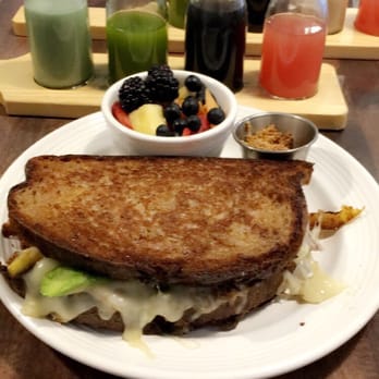 Garden Table - Broad Ripple - Grilled cheese with avocado  Juice flight - Juice Bars & Smoothies Near Me - Indianapolis, Indiana