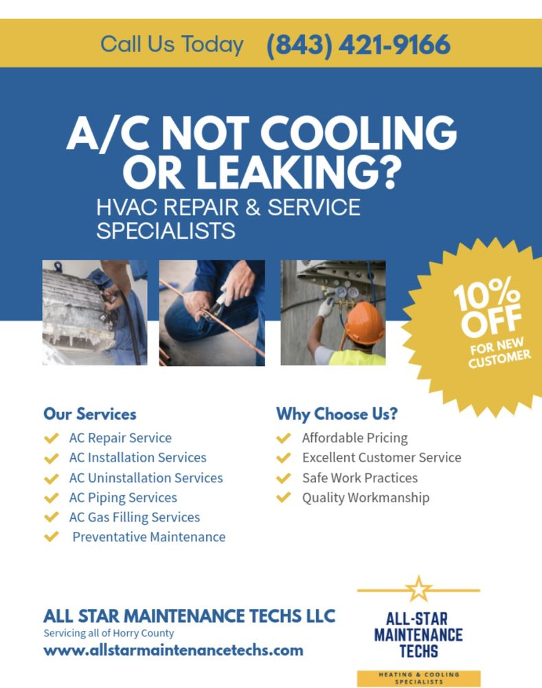 ALL STAR MAINTENANCE TECHS Updated April 2024 Request a Quote