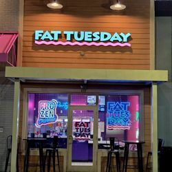 Fat Tuesday - Exterior at night.