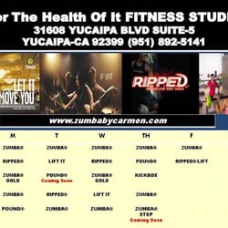 For the Health of It Fitness Studio - Current Schedule 7/1/2016