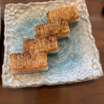 Minami Toronto - Salmon oshi with nothing spicy on top requested - Japanese Near Me - Toronto, Ontario Minami Toronto - Salmon oshi with nothing spicy on top requested - Japanese Near Me - Toronto, Ontario