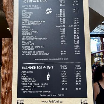 Petit Ami - Menu - Coffee & Tea Near Me - Vancouver, British Columbia