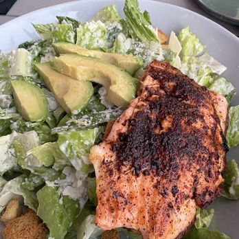 Bimini Basin Seafood & Cocktails - Yummy ! Salmon Ceasar Salad ! - Seafood Near Me - Cape Coral, Florida Bimini Basin Seafood & Cocktails - Yummy ! Salmon Ceasar Salad ! - Seafood Near Me - Cape Coral, Florida
