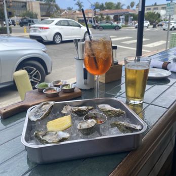 La Corriente La Jolla - Oysters, Aperol spritz, beer and traffic - Seafood Near Me - San Diego, California