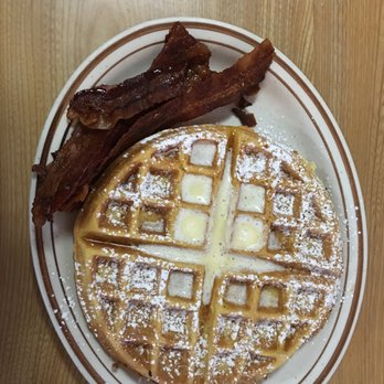 Ari's Diner - Belgian Waffle with side of crispy bacon - Diners Near Me - Columbus, Ohio Ari's Diner - Belgian Waffle with side of crispy bacon - Diners Near Me - Columbus, Ohio