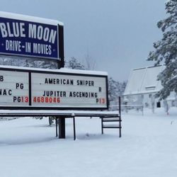 Blue Moon Drive-In Theater - A cold night at The Blue Moon Drive In Theater.
