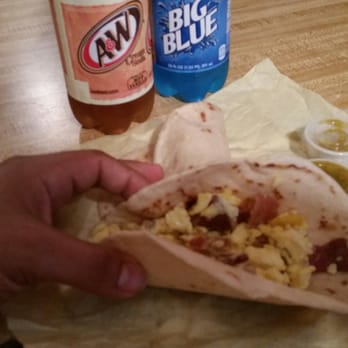 Exxon - Beacon & Egg breakfast taco and a barbacoa breakfast taco - Gas Stations Near Me - Beeville, Texas