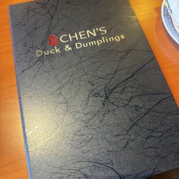 Menu cover Menu cover