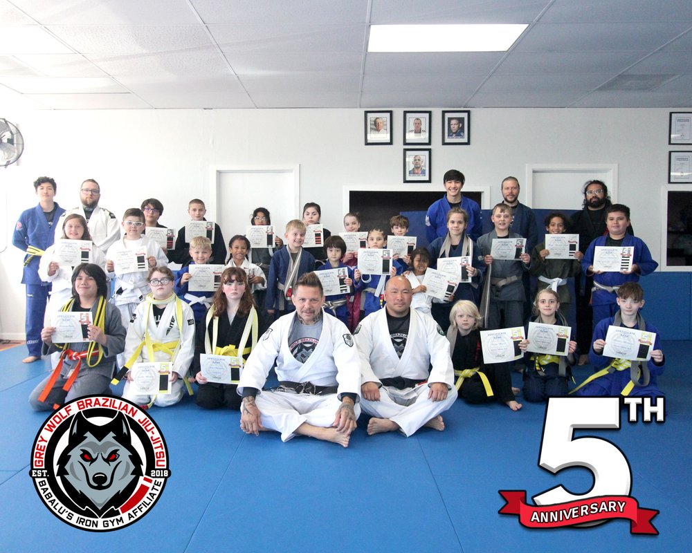 Grey Wolf Brazilian Jiu-Jitsu Martial Arts Logo