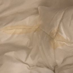 Stained comforter