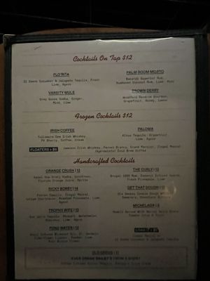 Menu photo 4 Palm Room Fort Lauderdale, FL