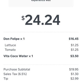Cafe Don Juan - My bill for a sandwich and a coconut water. - Cafes Near Me - Winter Park, Florida Cafe Don Juan - My bill for a sandwich and a coconut water. - Cafes Near Me - Winter Park, Florida