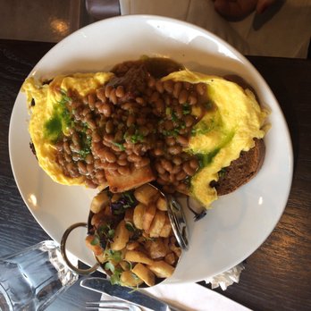 Jam - Crispy pork belly with beans and egg. - Breakfast & Brunch Near Me - Massapequa Park, New York