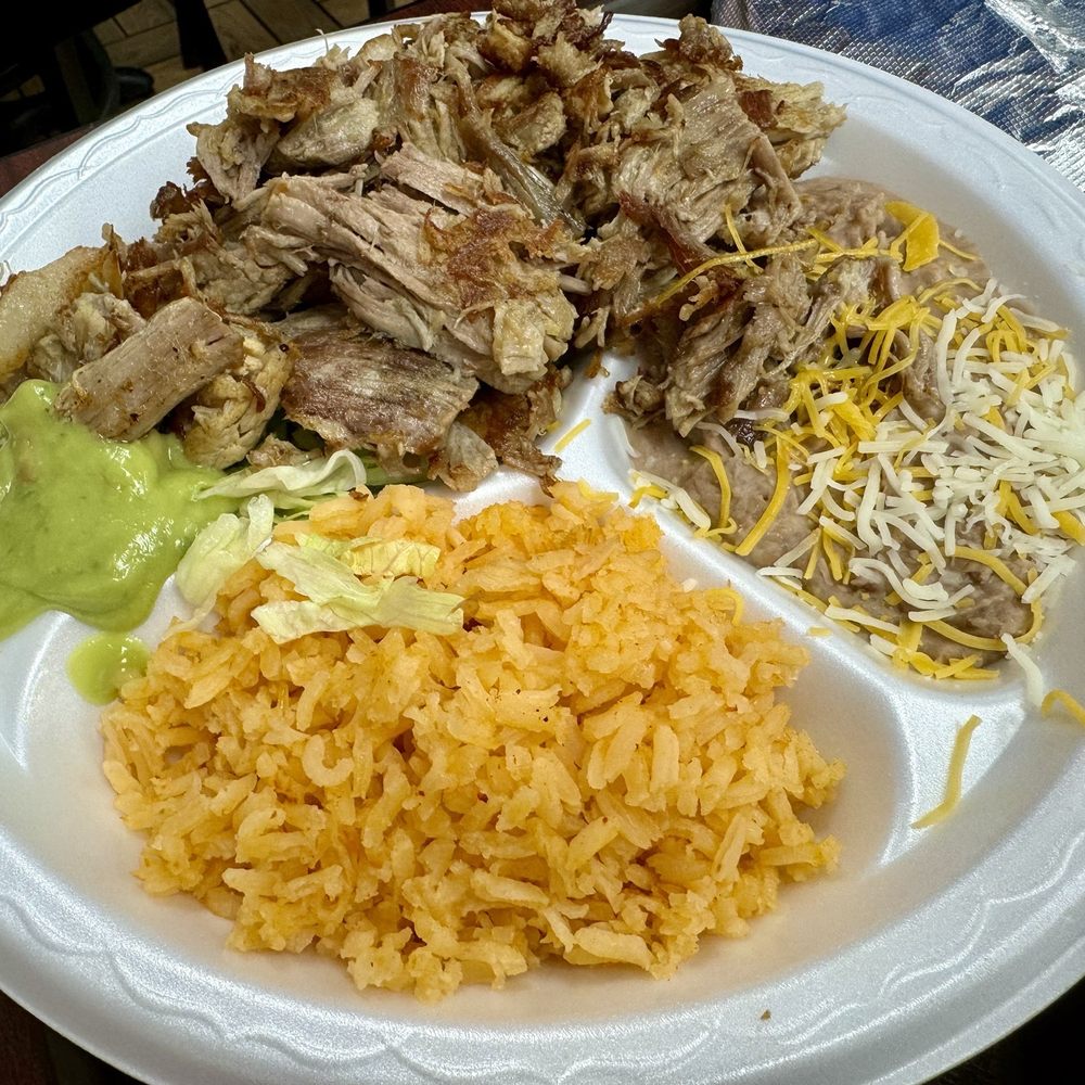 Rolbertos Mexican Food - 07.08.24 #15 Carnitas Plate (Shredded Pork) - Mexican Near Me - Wendover, Utah Rolbertos Mexican Food - 07.08.24 #15 Carnitas Plate (Shredded Pork) - Mexican Near Me - Wendover, Utah