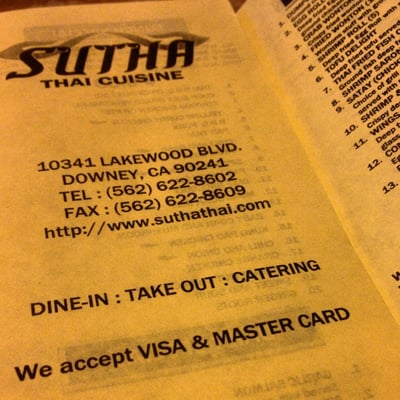 Menu photo 7 Sutha Thai Cuisine Downey, CA Menu photo 7 Sutha Thai Cuisine Downey, CA