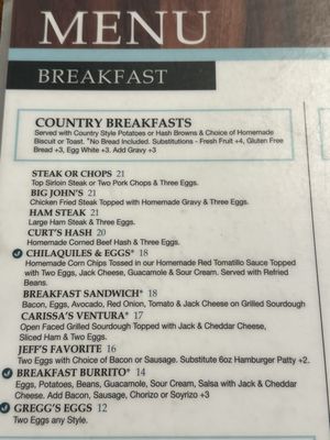 Menu photo 5 Allison's Country Cafe Ventura, CA