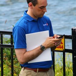 Wivb-Tv Channel 4 - Seen at the lighthouse during the entrance of Buffalo's first hosting of the Tall Ships, July 2019