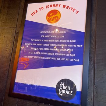 High Grace NOLA - The Ode to Johnny Whites at High Grace NOLA. - Dive Bars Near Me - New Orleans, Louisiana High Grace NOLA - The Ode to Johnny Whites at High Grace NOLA. - Dive Bars Near Me - New Orleans, Louisiana