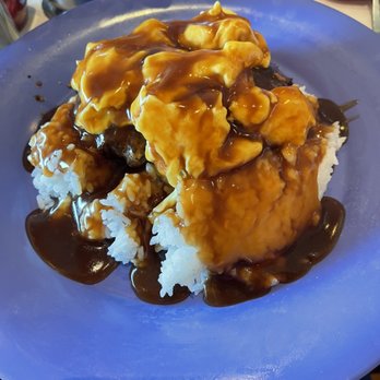 Kountry Kitchen - Moco Loco (scrambled eggs). Kids (ages 9 & 11) shared this plate - American Near Me - Kapaa, Hawaii Kountry Kitchen - Moco Loco (scrambled eggs). Kids (ages 9 & 11) shared this plate - American Near Me - Kapaa, Hawaii