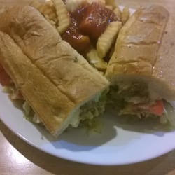 Bravo Pizza - The Outsider sub and fries.