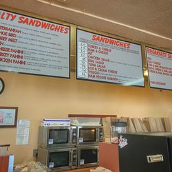 St. Pete Bagel Co - Menu board - Specialty Sandwiches, Sandwiches & Breakfast Sandwiches