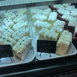 Pastries items in the case