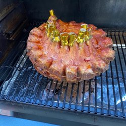 Brees' Meats - This is the Crown Roast just starting the cook
