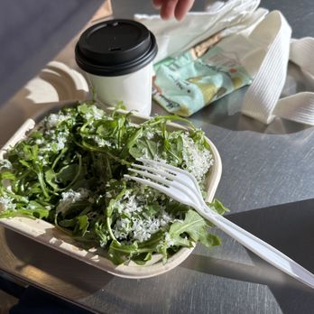 Eggslut - Arugula/rocket salad from Eggslut in the Grand Central Market, Los Angeles. - Breakfast & Brunch Near Me - Los Angeles, California Eggslut - Arugula/rocket salad from Eggslut in the Grand Central Market, Los Angeles. - Breakfast & Brunch Near Me - Los Angeles, California