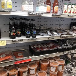 Karinas Viltbutik - The cold section. Note the buckets of cloudberries - I took two with me home!