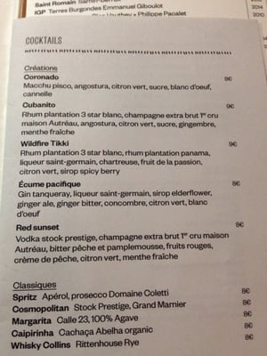 Menu photo 5 Sunset Paris, 75 Menu photo 5 Sunset Paris, 75