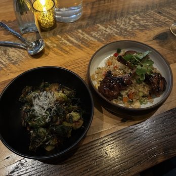 The Guild House - Brussels Sprouts & Lamb Chops - New American Near Me - Columbus, Ohio