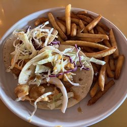 Mex 1 Coastal Cantina - 2 Bangin Shrimp Tacos and Seasoned Fries!!