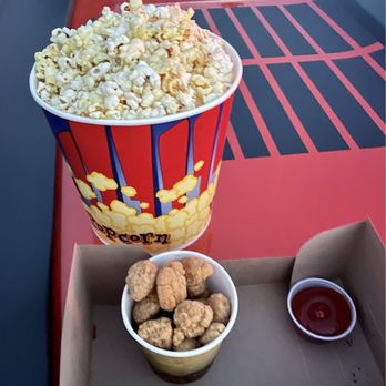 Warwick Drive In - Large popcorn + popcorn chicken - Drive-In Theater Near Me - Warwick, New York