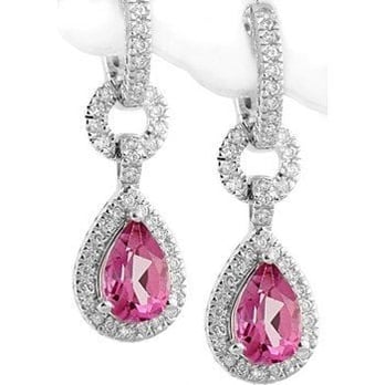 Len Larson Jewelry Company - Custom Pink Sapphire & Diamond Earrings - Jewelry Near Me - Denver, Colorado Len Larson Jewelry Company - Custom Pink Sapphire & Diamond Earrings - Jewelry Near Me - Denver, Colorado