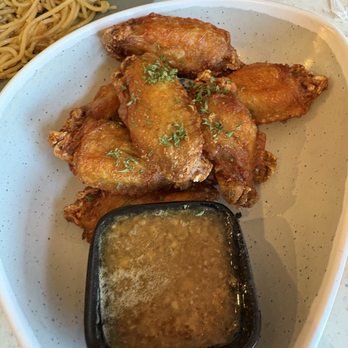 Soup Shop - Chicken wings with butter garlic and garlic noodles - Noodles Near Me - Cerritos, California Soup Shop - Chicken wings with butter garlic and garlic noodles - Noodles Near Me - Cerritos, California