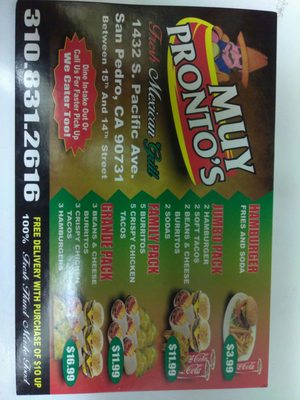 Menu photo 3 Muy Pronto Tacos Los Angeles, CA Menu photo 3 Muy Pronto Tacos Los Angeles, CA