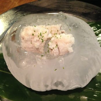 Sushi Taro - Hamo eel with shaved yuzu in a plum sauce - Sushi Bars Near Me - Washington, DC, District of Columbia Sushi Taro - Hamo eel with shaved yuzu in a plum sauce - Sushi Bars Near Me - Washington, DC, District of Columbia