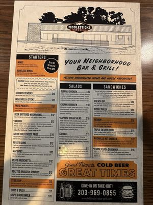 Menu photo 3 Fiddlesticks Bar and Grill Lakewood, CO Menu photo 3 Fiddlesticks Bar and Grill Lakewood, CO