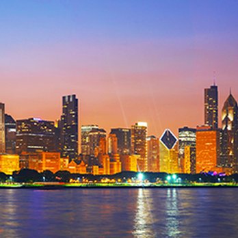 Celestial Sails - Chicago Skyline at Sunset from Lake - Boat Charters Near Me - Chicago, Illinois Celestial Sails - Chicago Skyline at Sunset from Lake - Boat Charters Near Me - Chicago, Illinois