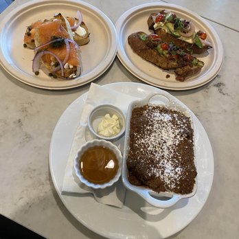 The Coffee Class - Baked Crème Brulee French Toast, Avocado Toast, Elevated Egg Salad Toast, and Smoked Salmon Toast - Coffee & Tea Near Me - Las Vegas, Nevada
