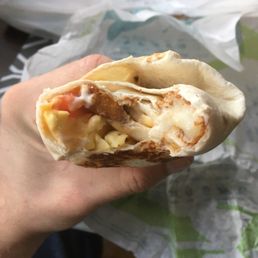 Cheesy toasted breakfast burrito (potato) Cheesy toasted breakfast burrito (potato)