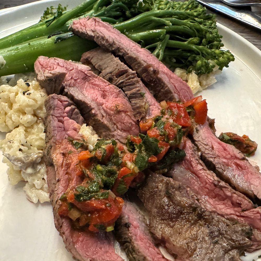 The Industry - Flank Steak w/Wild Mushroom Risotto - Cocktail Bars Near Me - Akron, Ohio