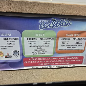 Autoplex Car Wash - Wash packages - Car Wash Near Me - Waipahu, Hawaii Autoplex Car Wash - Wash packages - Car Wash Near Me - Waipahu, Hawaii