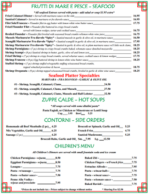 Menu photo 5 Mama Lisa Restaurant Mastic, NY